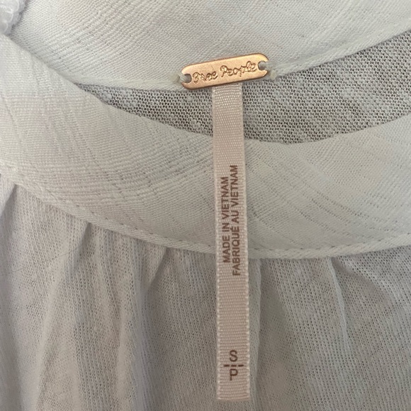 Free people white cotton Tunic with front slit (S) - Picture 2 of 10